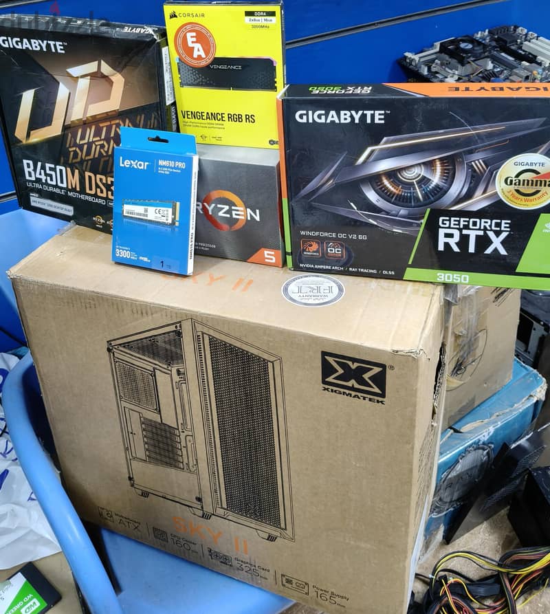 pc gaming ryzen 5 3600+b450+rtx 3050 7
