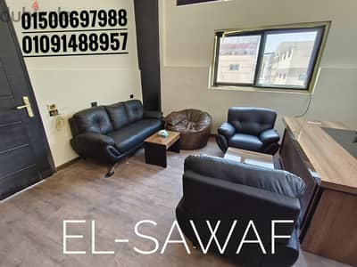 طقم انتريه مودرن-طقم استقبال فايبر عالي الجوده والكثافه-اثاث مكتبي
