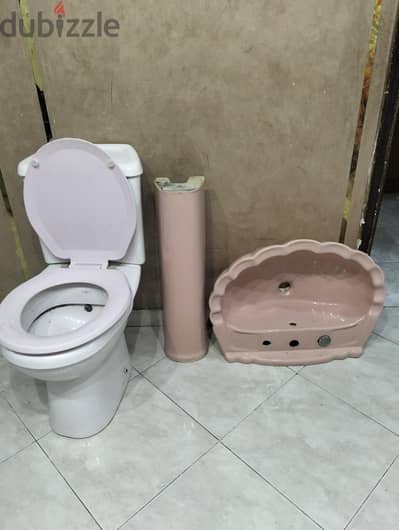 طقم حمام حوض وقاعدة كليوباترا