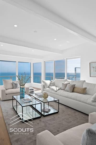 Fully finished beachfront apartment with air conditioning private beach and a view of Crystal Lagoons for sale in Alamein City North Coast