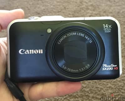 كاميرا canon powershot sx230 hs مستعمله بس مفيهاش خربوش