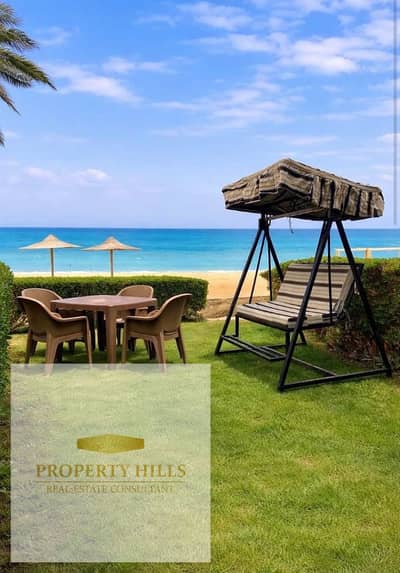 Chalet with a garden finished with air conditioning, cash ((10 million)) in the best villages of Sokhna with natural gas.