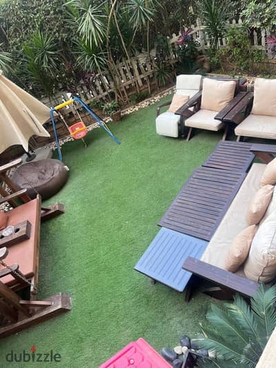155m² Ground-Floor Apartment with a 55m² Garden #ForSale  Madinaty Al Rehab 2  - 3 Bedrooms + 3 Bathrooms  - Prime location, just steps away from all