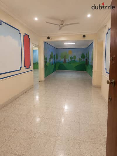 A commercial headquarters in a prominent location with an advertising face suitable for all commercial activities, an area of about 180 square meters suitable for a nursery