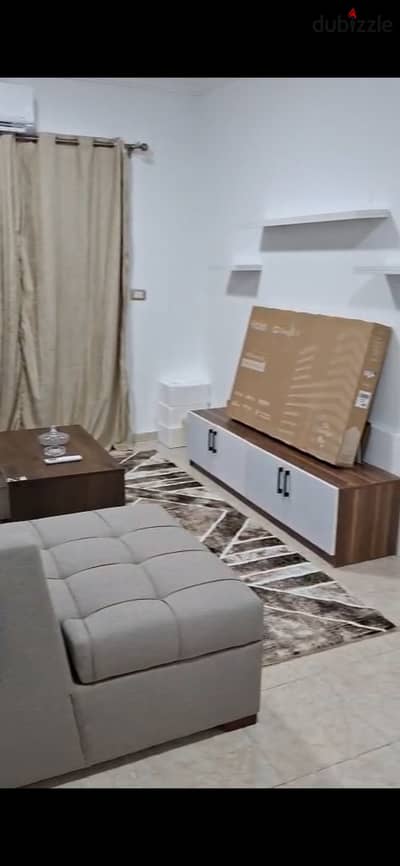 Furnished apartment for rent in Sheikh Zayed, Rawdat Zayed Compound, fully air-conditioned.