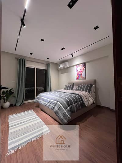 Furnished apartment available for rent in Al Rehab City, 131 square meters, consisting of (3 rooms + 2 bathrooms). First occupancy, with very high-end