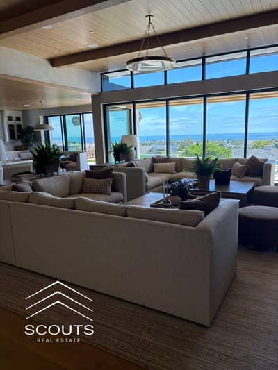 Chalet for sale, first row by the sea, immediate delivery, ultra super luxury with an amazing view of the sea and lagoons in La Vista Topaz, Ain Sokhn