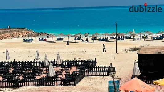 شاليه لايجار في قريه صف اول بحر اللوتس الساحل الشمالي