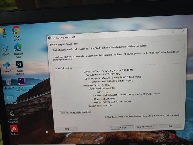 Dell latitude 7480 1
