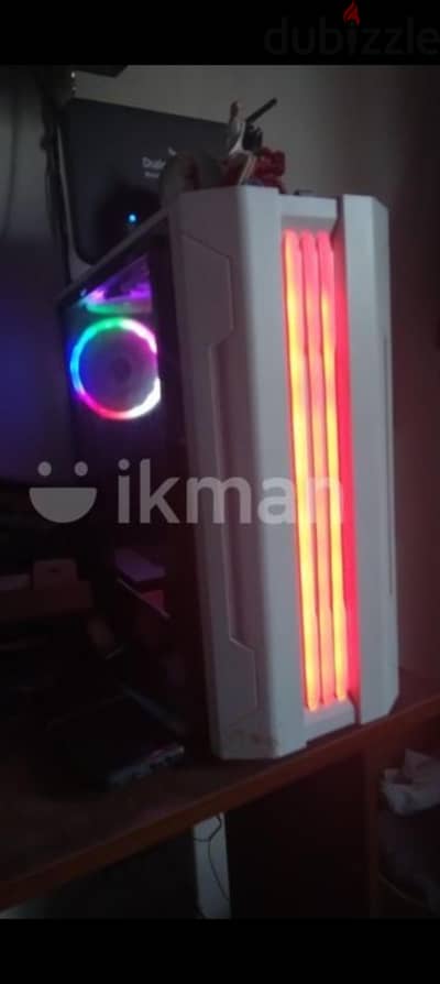 كيسه كمبيوتر ZXFF Gaming Case, White Mid فاضيه معاهد ثلاث مراوح بتوعها