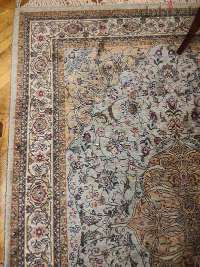 سجادة صوف زيني وبني ميكس الوان وارد الخارج و راقية جدا ومقاس 160*240سم