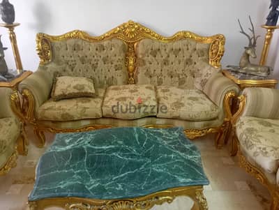تربيزة صالون  رخام اخضر هندى