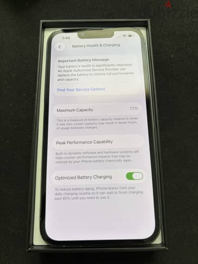 Iphone 13 pro 256 | 72%. Battery