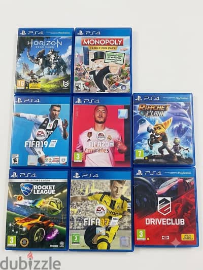 للبيع او البدل ps4 اللعاب  بحالة ممتازة