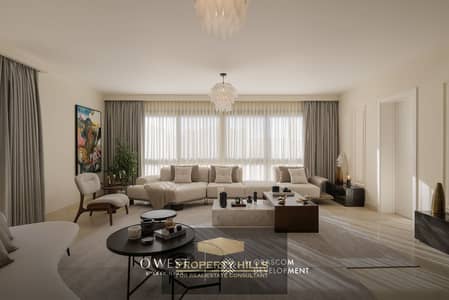 وحدة سكنية بأطلالة مباشرة على اللاند سكيب فى O WEST دقائق من مول مصر و بالم هيلز