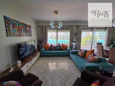 For sale Chalet Fully Furnished. With AC/S,Lagoon View,Ready to Move ,in a prime location in Marassi((Blanca, Sidi Abdel Rahman)) - North Coast