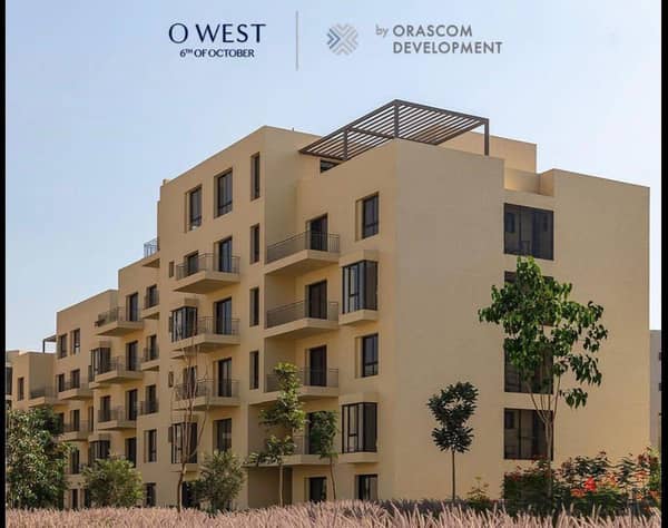 شقه بتشطيب مميز جاهزة للاستلام مع اوراسكوم - في OWEST بجانب مول مصر