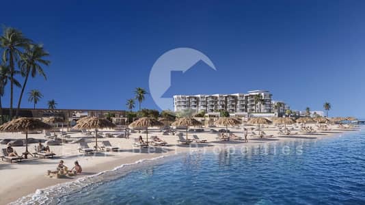 Own a distinctive 2-bedroom chalet in Marina 5, Lesan El Wizarah, by HDP. A fully finished, serviced chalet in Al Alamein, directly on the sea.