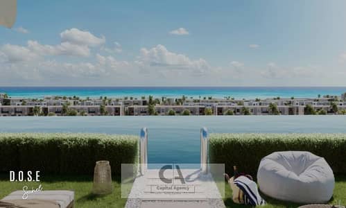Chalet for sale fully finished with air conditioning hotel-style finishing only 5% down payment with a direct sea view directly from the develope