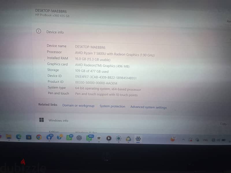 HP pro book touchscreen 3