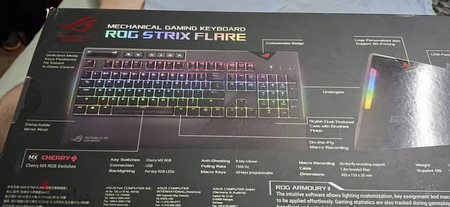keyboard asus rog strix flare