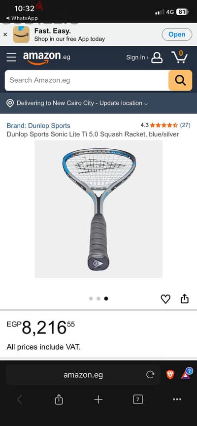dunlop sonic lite ti squash racket