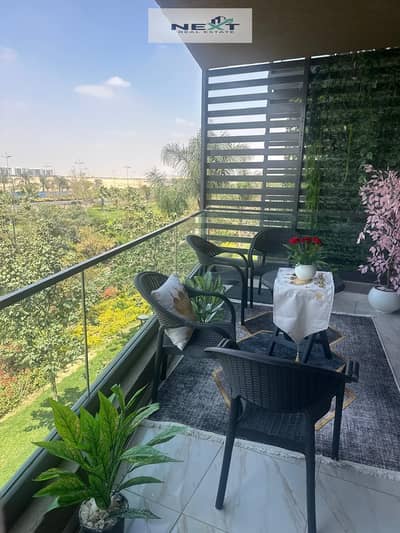 Furnished apartment for rent in one of the most prestigious areas of Madinaty. 158 sq m, B15, excellent architectural design, first occupancy, private