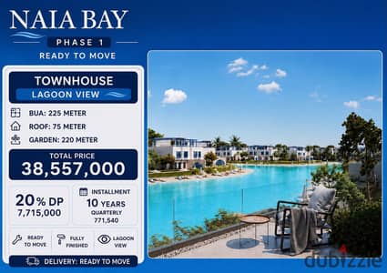 تاون هاوس للبيع في NAIA BAY الساحل الشمالي | Ready to Move | Lagoon View