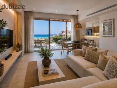 With a discount of 300 thousand on the total. . A great chalet in Heaven Beach Al Sokhna, super lux finishing with only 10% down payment