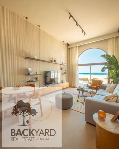 chalet fully finished 2 bed for sale near to marassi north coast with down payment 5% sea view