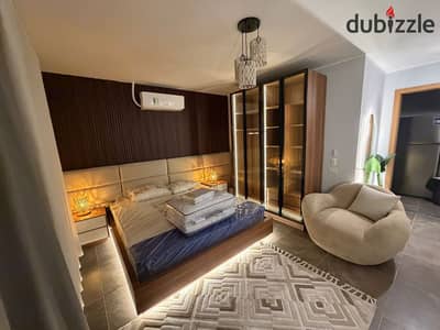 استوديو مفروش للايجار في فيليت V Residence القاهرة الجديدة التجمع الخامس بالقرب من الجامعة الأمريكية موقع مميز