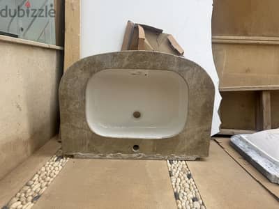 حوض مقاس 56*73 بالرخامة
