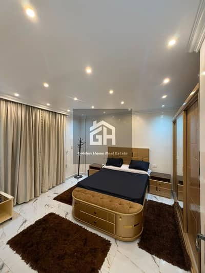 Furnished and air-conditioned apartment, first occupancy, fully finished, Phase 4, 170 sq m, hotel-style finishing, in Elkhmayel Compound, Sheikh Zaye