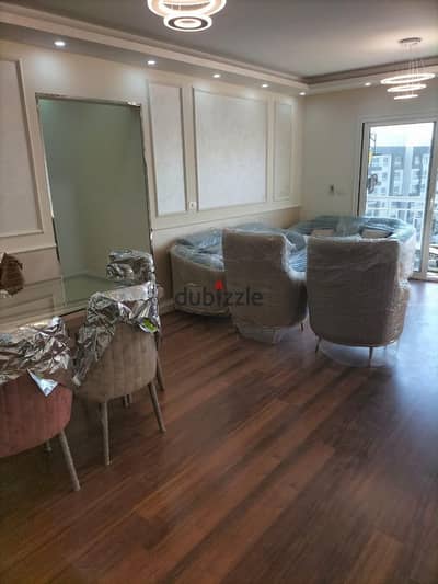 Fully furnished apartment for rent in Madinaty (B12)—first-time occupancy, custom finishes, and a great price.