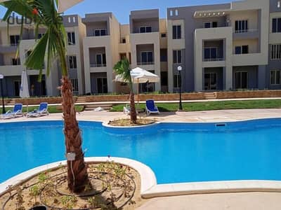Ground-floor chalet with a 75-square-meter garden for sale; immediate delivery at La Sirena Bay, Ras Sedr.