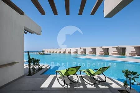 BEST OFFER FINISHED CHALET 2 BEDROOM FOR SALE WITH FLEXIBLE PAYMENT SEA VIEW IN DIRECATION WHITE IN RAS AL HEKMA IN NORTH COAST