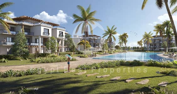 HOT DEAL NEAR DELIVERY FINISHED TOWNHOUSE FOR SALE WITH FLEXIBLE PAYMENT IN PRIME LOCATION IN DIRECATIONWHITE IN RAS AL HEKMA IN NORTH COAST
