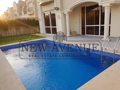 Villa for sale in one of the best locations in El Patio El Shorouk, fully finished with a private swimming pool and a great price!