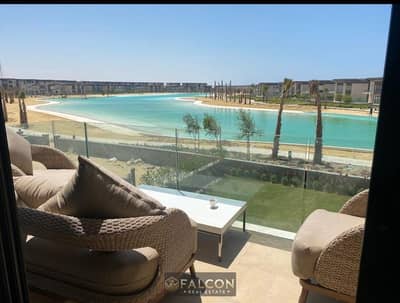 Down 690,000,steps from the sea, prime view&location Chalet for sale in Marina Alamein, beside Alamein Towers, near Marassi, Amwaj, Mazarine & Airport