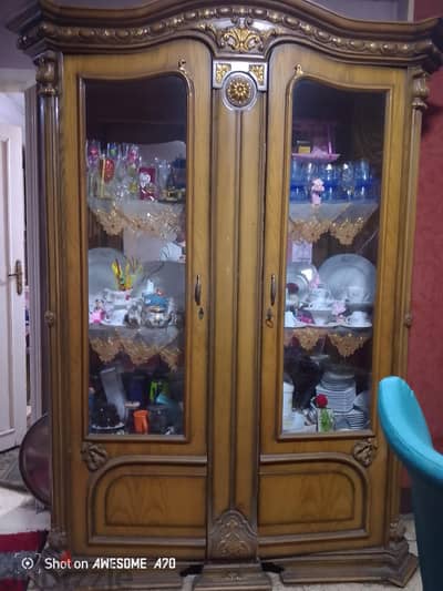 نيش و بوفيه و سفره 8 كراسي خشب زان