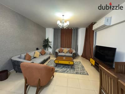 Furnished apartment for rent 99 sqm typical floor ultra super lux finishes near Eastern Market and Gate 23 in Phase 8 Al Rehab 2