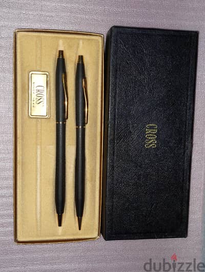 vintage cross classic century black pen and pencil set