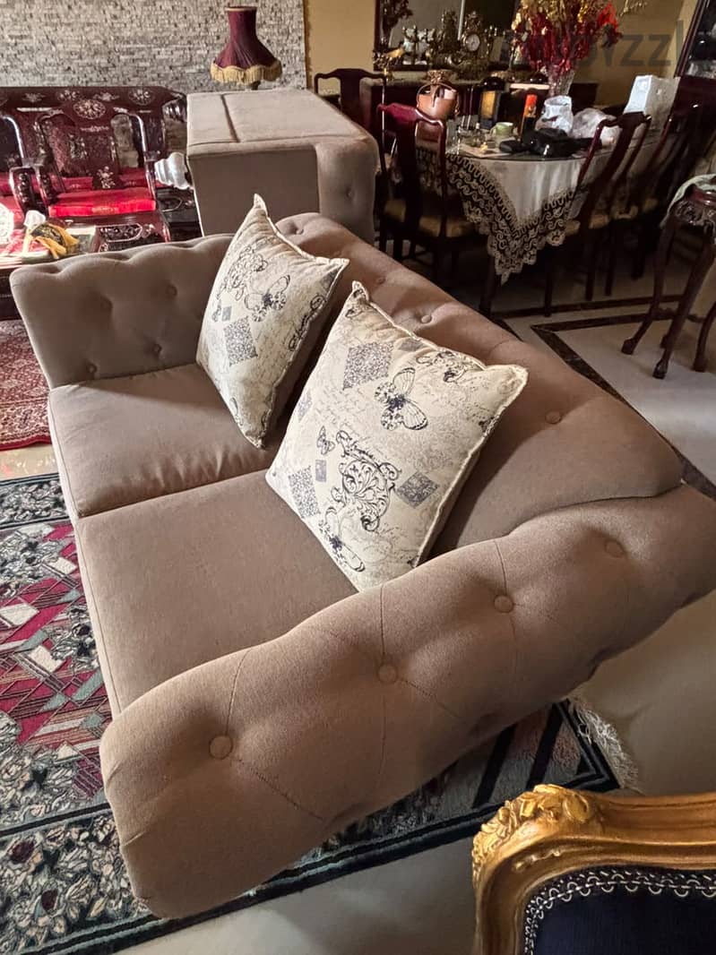 Two Modern 2 Seater Sofas and a Chair 2
