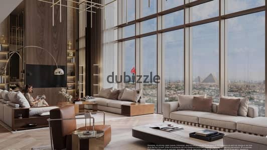 شقة  3 غرف متشطبة بالتكيفات بخدمة فندقية من انتركونتنتال  فيو الاهرامات من اركان بالم