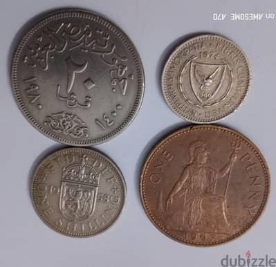 4 عملات حالة جيدة جدا بسعر لؤطة