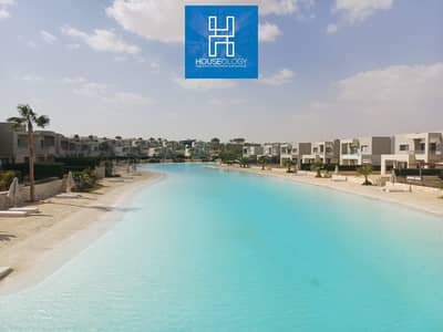Standalone Resale Villa, first row lagoon, for sale at a price lower than the company price in Azha Ain Sokhna