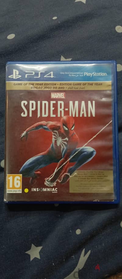 marvel spiderman ps4 فيها لغة عربية و حالتها ممتازة