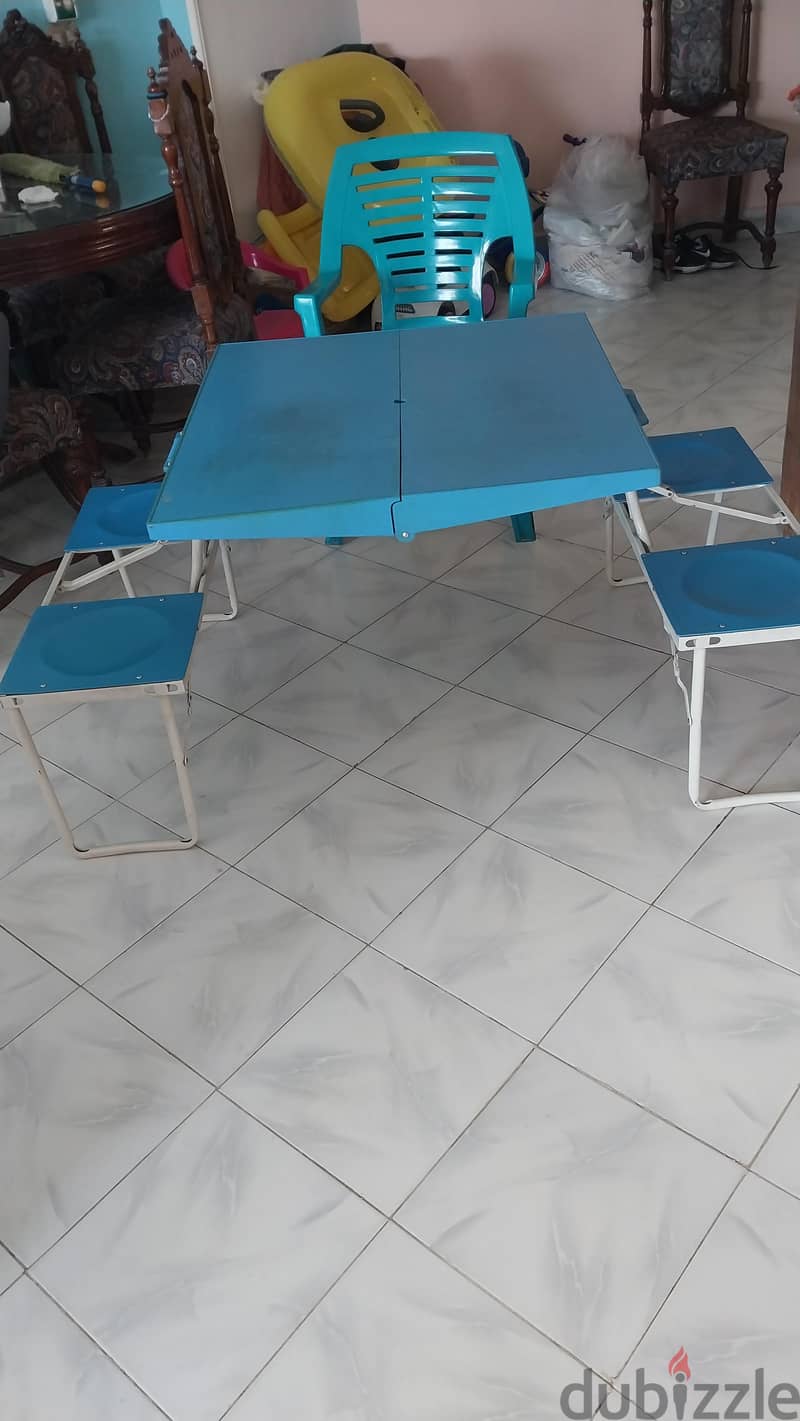 picnic folding table include 4 seats 7