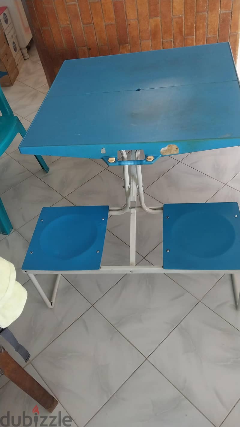 picnic folding table include 4 seats 8