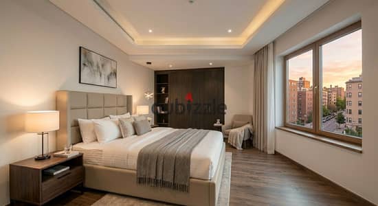 Last apartment with a down payment of 387,500 pounds directly on the October ring road in front of Gate 5, and a few minutes from Juhayna Square